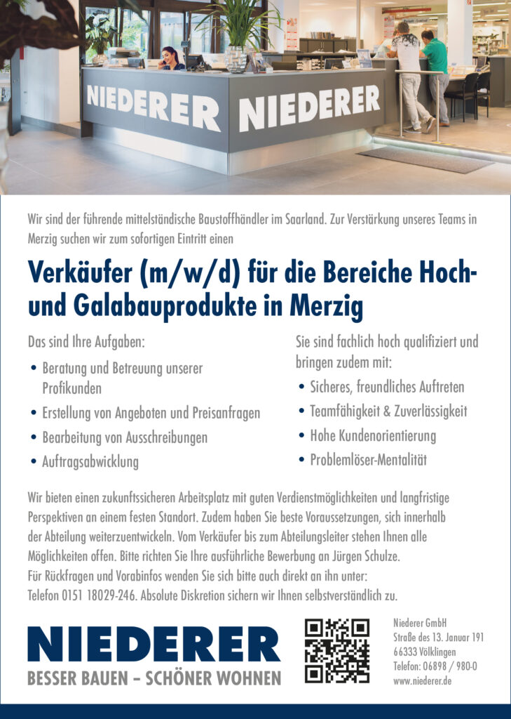 Stellenangebote Niederer
